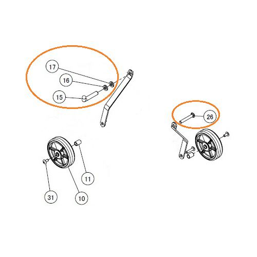 BP-150LiⅡ用ロックレバー、クランプスクリュー、フラットワッシャー、平ワッシャー15番、16番、17番、26番(6000222)(6000742)(6000769)(6003939)